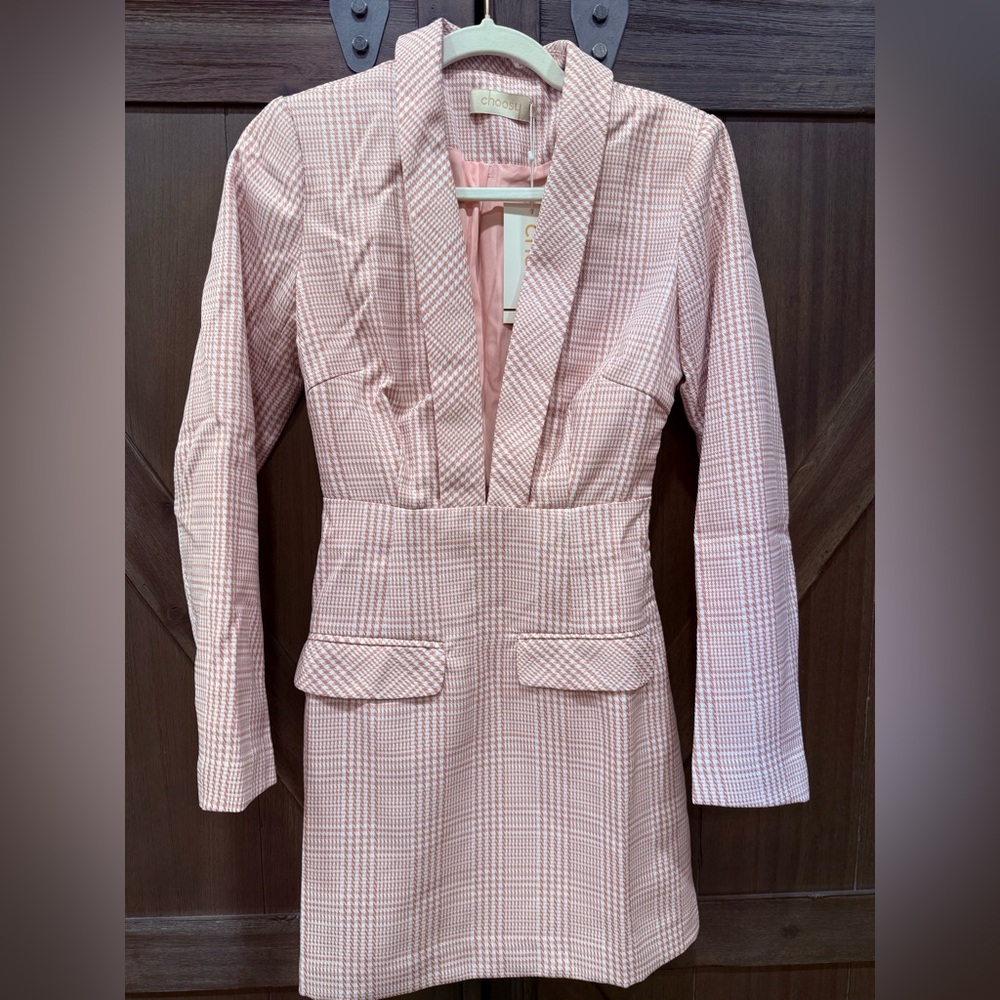 Choosy‎ Pink Plaid Women's Dress